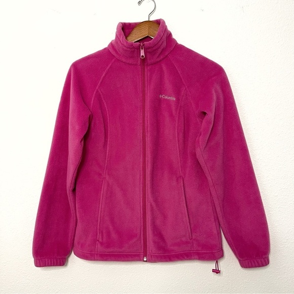 Columbia Women Benton Springs Full Zip Fleece Jacket pink size S - Picture 2 of 11